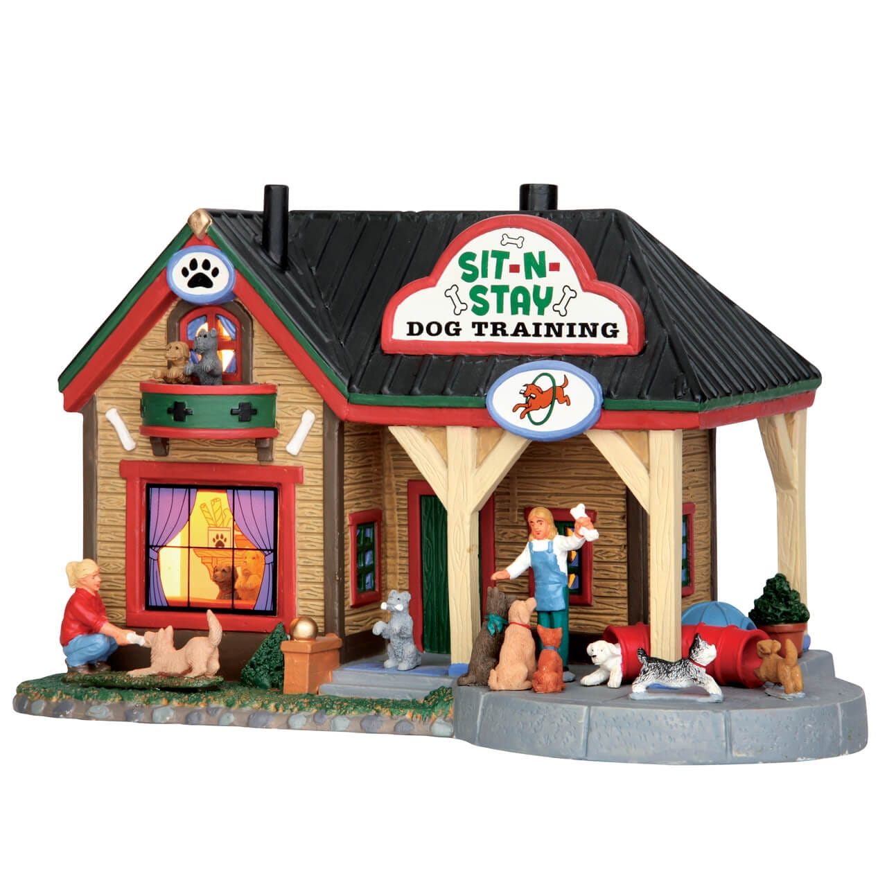 lemax-sit-n-stay-dog-training-figurine-dressage-de-chiens image 1