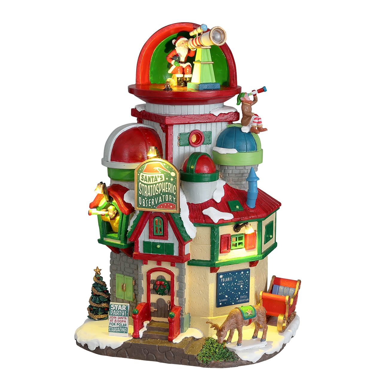 lemax-santa-s-stratospheric-observatory-b-timent-lumineux-santa-s-wonderland image 1