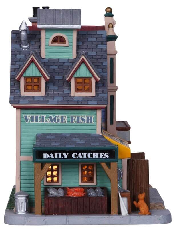 lemax-village-fish-ed-s-butcher-shop-b-timent-lumineux-village-miniature image 2