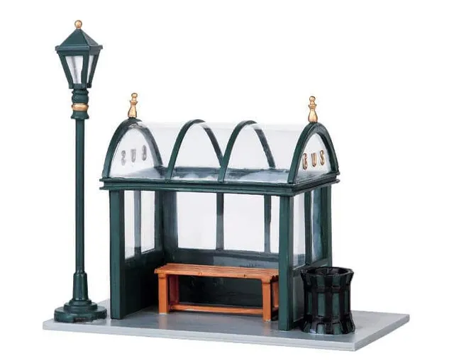 lemax-bus-stop-abribus-accessoire-village-miniature image 1