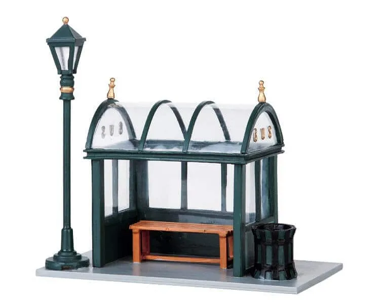 lemax-bus-stop-abribus-accessoire-village-miniature image 1