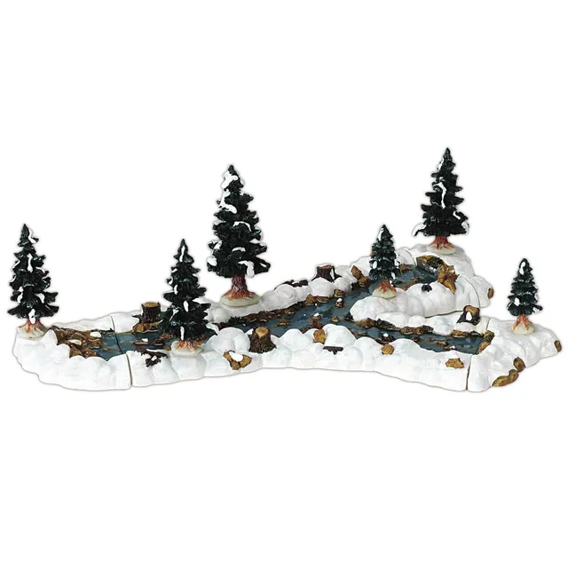 lemax-mill-stream-fork-lot-de-10-paysage-ruisseau-miniature image 1