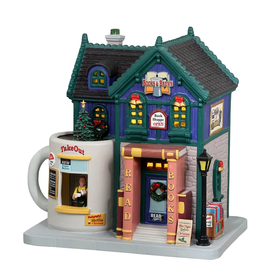 lemax-books-and-brews-caf-b-timent-caddington-lumineux image 1