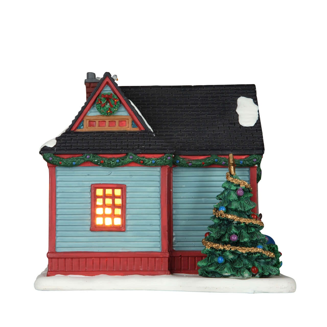 lemax-snowflake-lane-post-depot-bureau-de-poste-lumineux-village-de-no-l image 2