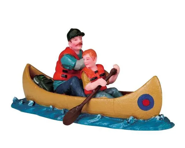lemax-canoe-excursion-figurine-village-de-no-l-miniature image 1