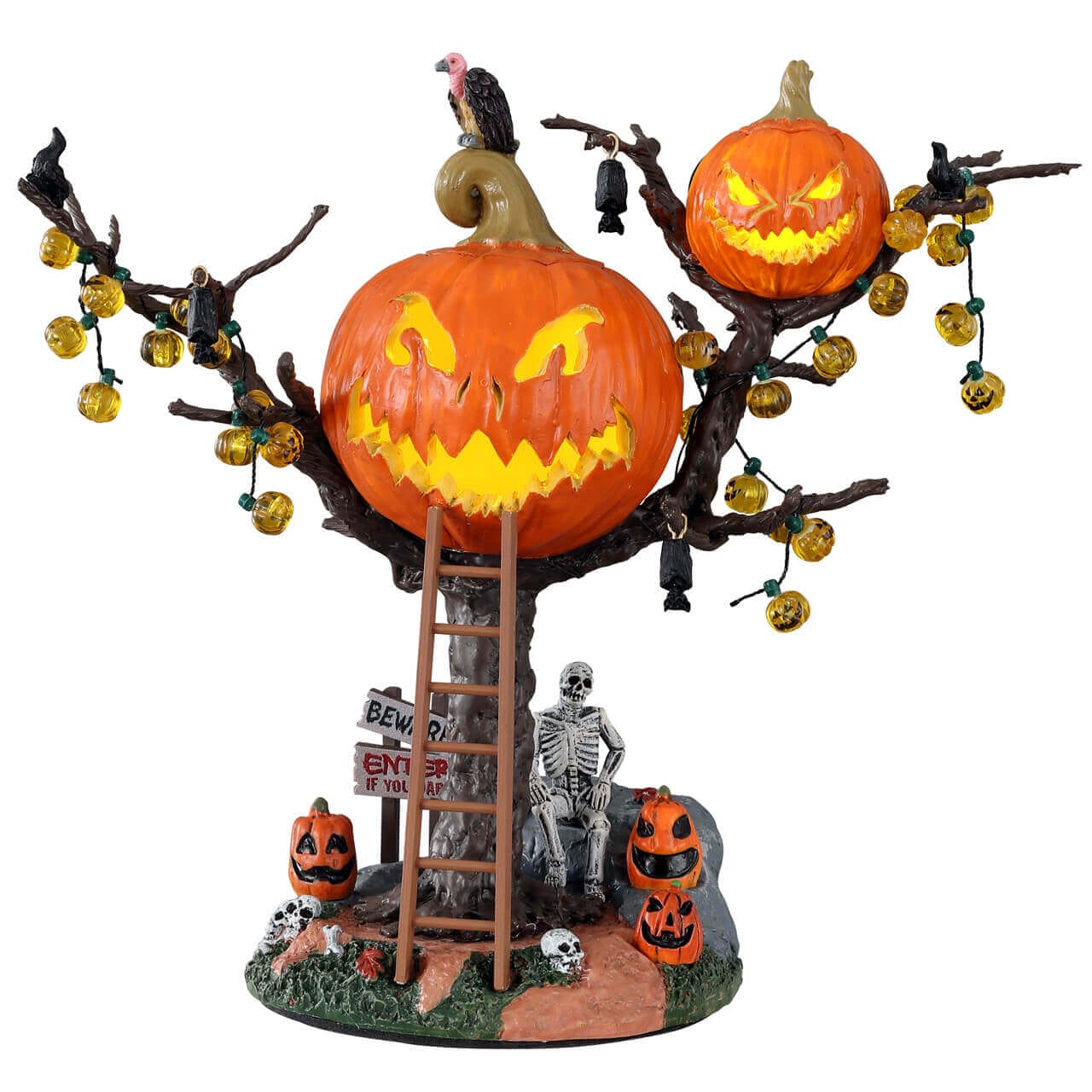 lemax-pumpkin-tree-house-maison-citrouille-lumineuse-spooky-town image 5