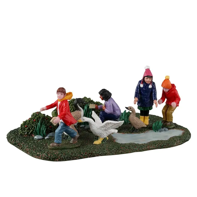lemax-duck-duck-goose-figurine-village-miniature-vail-village image 1