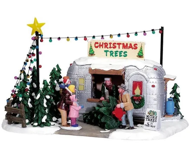 lemax-vintage-tree-lot-march-aux-sapins-lumineux image 1