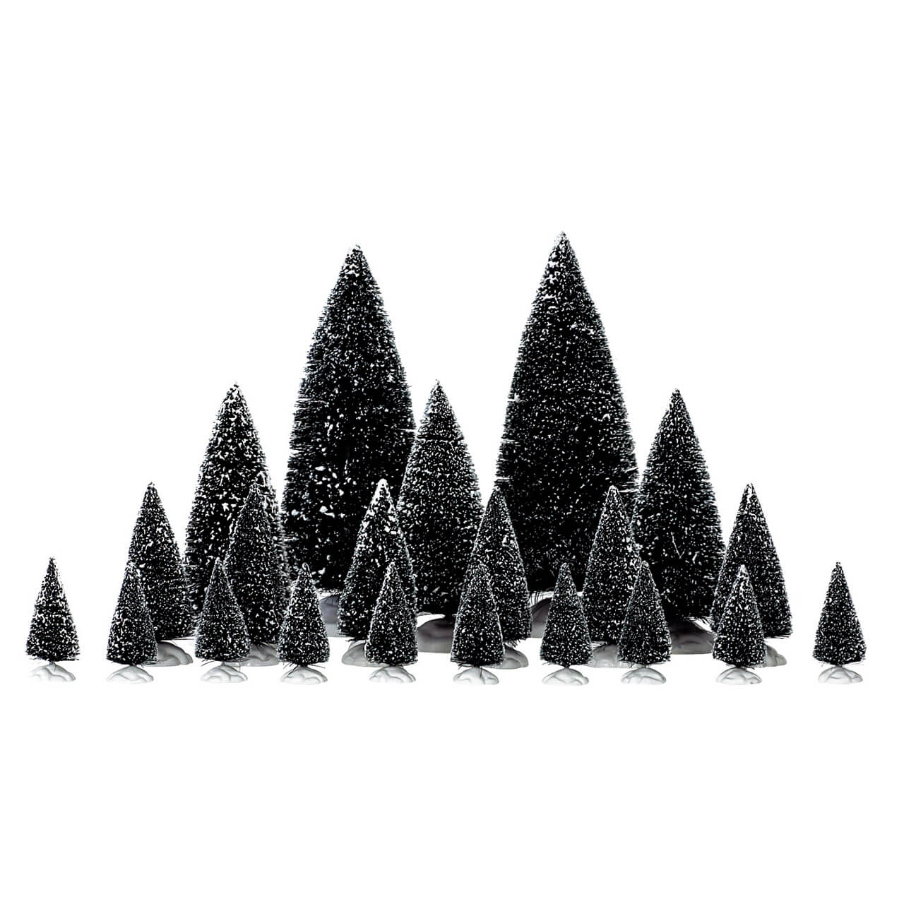 lemax-21-pc-assorted-pine-trees-lot-21-sapins-miniatures image 1