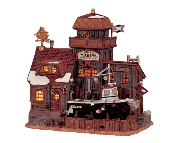lemax-burk-s-marina-services-b-timent-miniature-lumineux-pour-village-de-no-l image 1