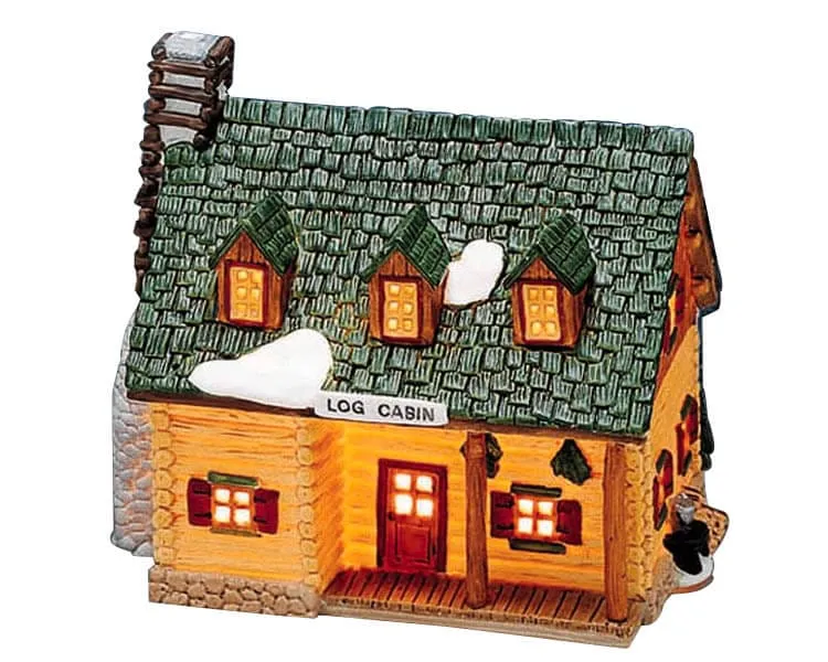 lemax-log-cabin-cabane-en-rondins-lumineuse-de-village-de-no-l image 1