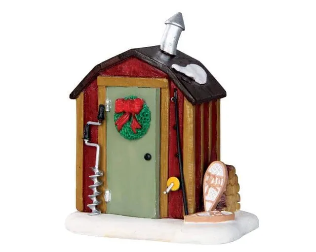 lemax-ice-fishing-shack-cabane-de-p-che-sur-glace-miniature image 1