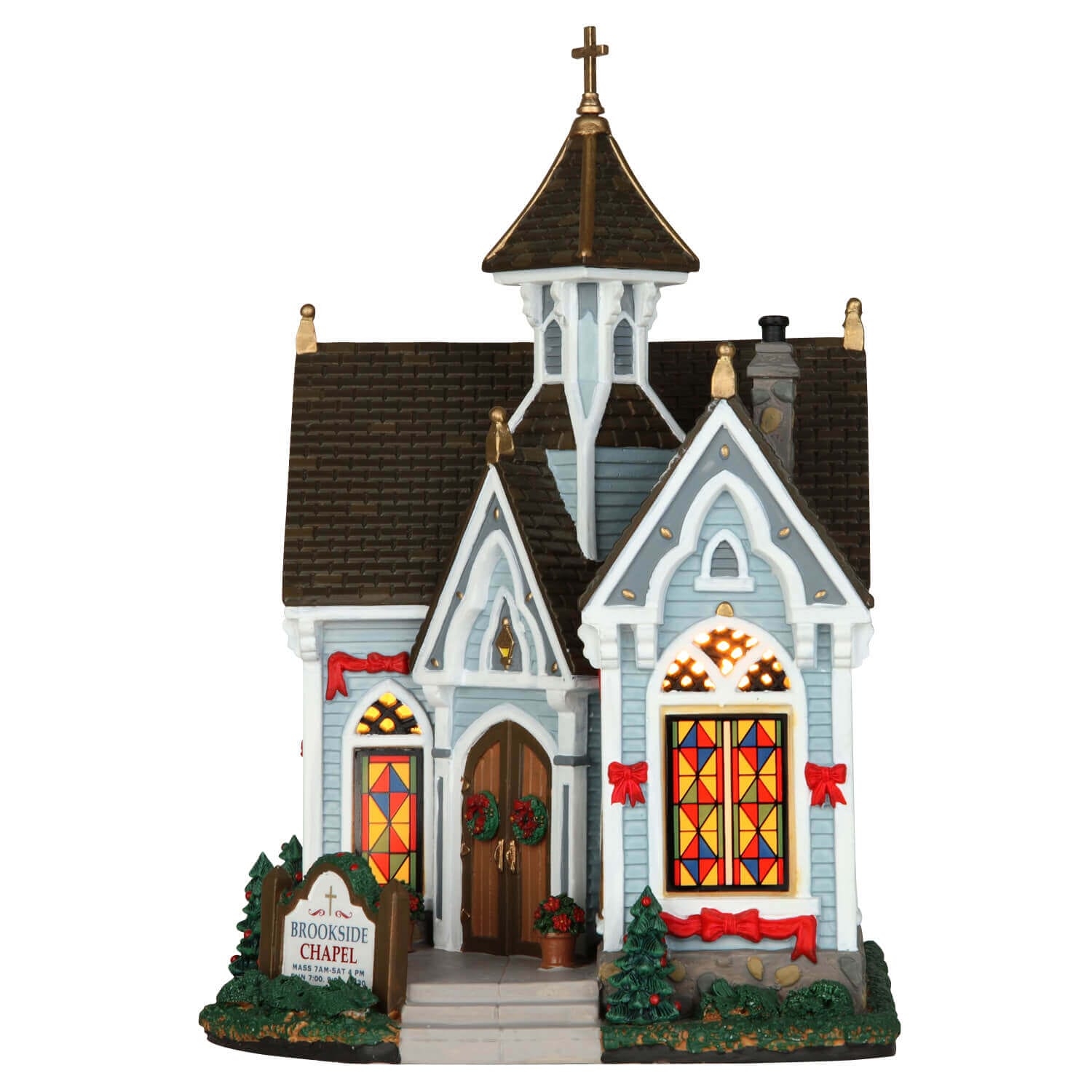 lemax-brookside-chapel-chapelle-lumineuse-village-de-no-l image 3