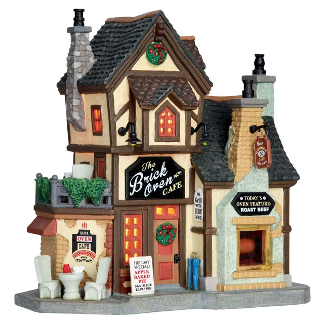 lemax-the-brick-oven-cafe-b-timent-miniature-lumineux-village-de-no-l image 1