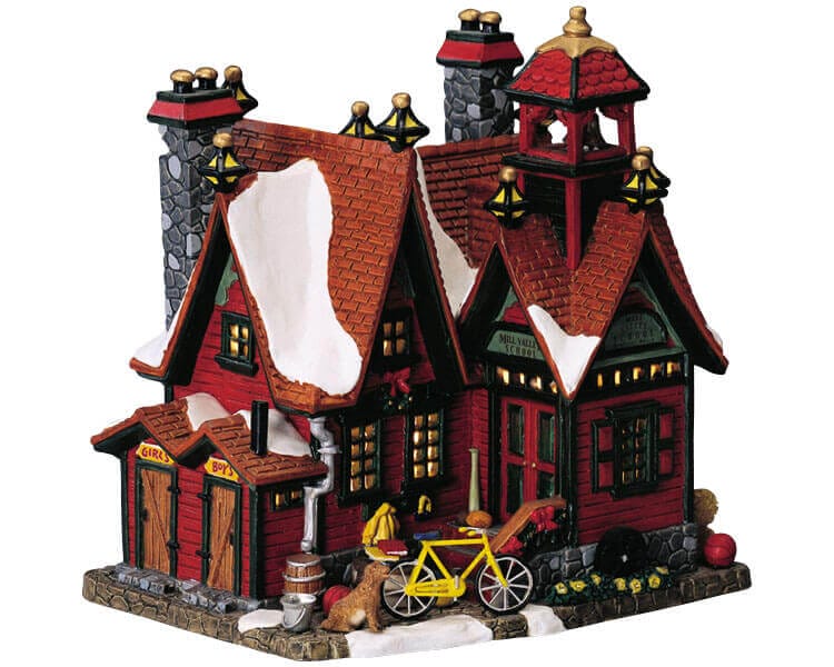 lemax-mill-valley-school-cole-de-village-miniature-lumineuse image 2