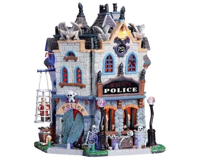 lemax-dead-city-police-station-commissariat-spooky-town image 1