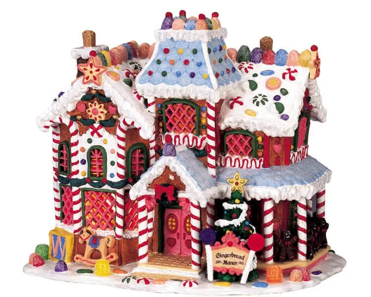 lemax-gingerbread-manor-maison-pain-d-pice-lumineuse image 1