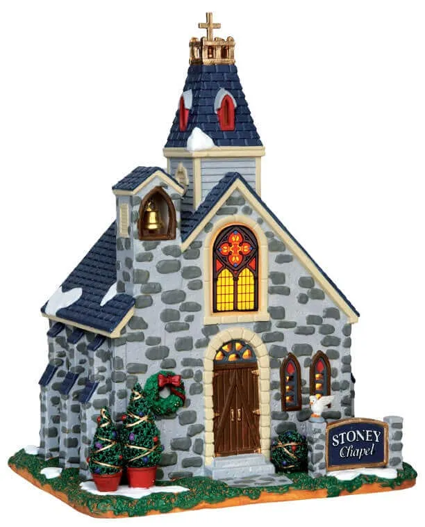 lemax-stoney-chapel-chapelle-lumineuse-village-de-no-l image 1