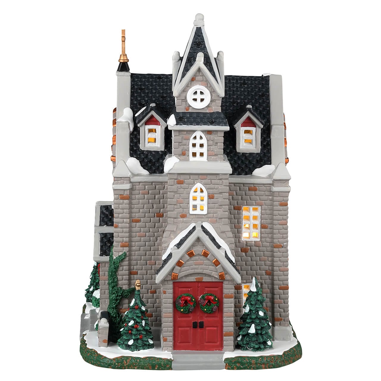 lemax-st-luke-s-church-caddington-glise-miniature-lumineuse-de-village image 3