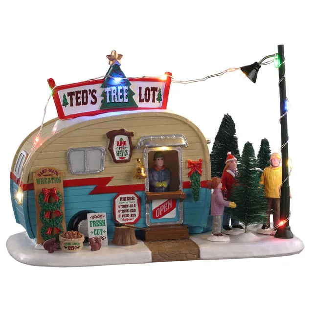 lemax-ted-s-tree-lot-stand-sapins-lumineux-led-vail-village image 1