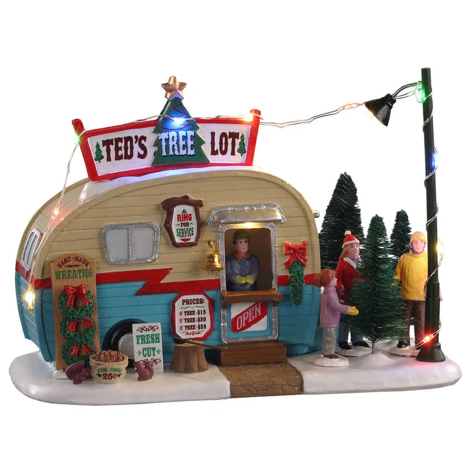 lemax-ted-s-tree-lot-stand-sapins-lumineux-led-vail-village image 1