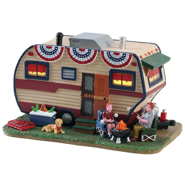 lemax-summer-trailer-caravane-miniature-village image 1