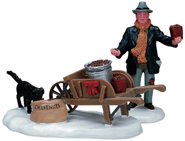 lemax-roasted-chestnut-vendor-lot-de-2-figurines-village-de-no-l image 1