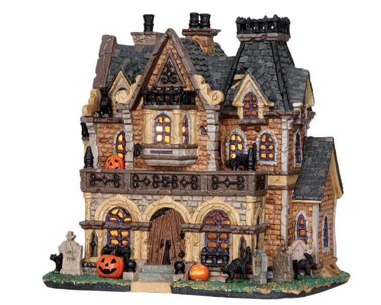 lemax-haunted-manor-manoir-hant-miniature-lumineux-spooky-town image 1