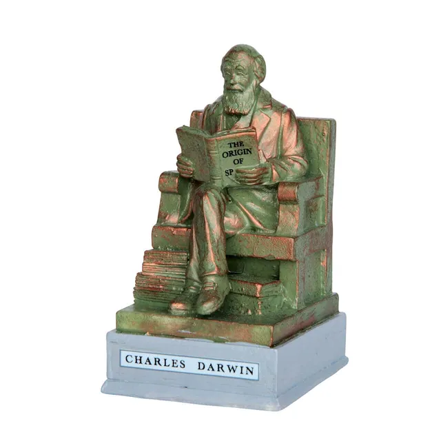 lemax-park-statue-charles-darwin-statue-miniature-pour-village-de-no-l image 1
