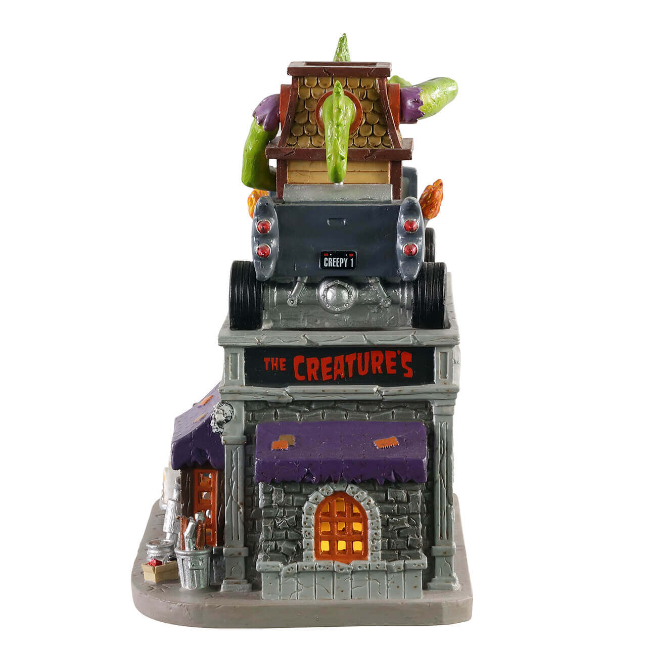 lemax-the-creature-s-custom-hot-rod-shop-b-timent-spooky-town-lumineux image 3