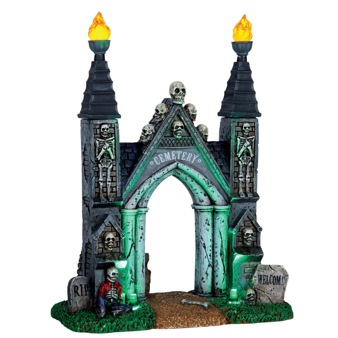 lemax-cemetery-gate-portail-de-cimeti-re-spooky-town image 1