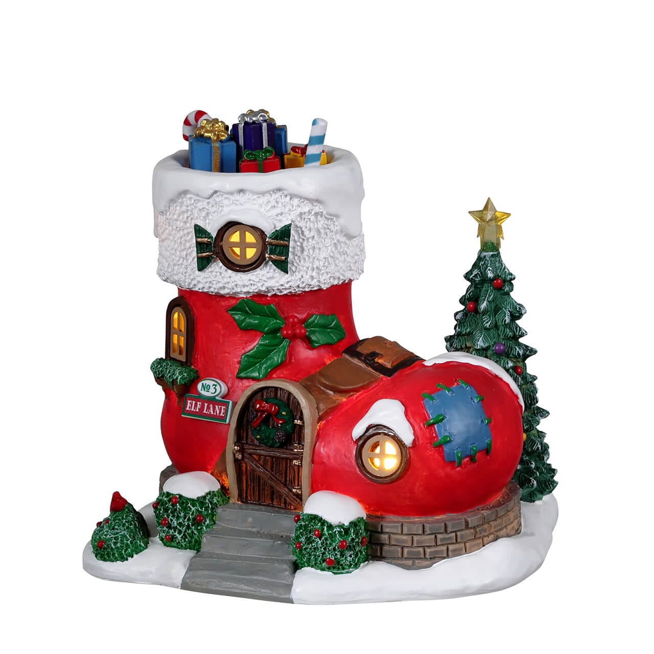 lemax-no-3-elf-lane-maison-miniature-de-village-de-no-l-santa-s-wonderland image 1