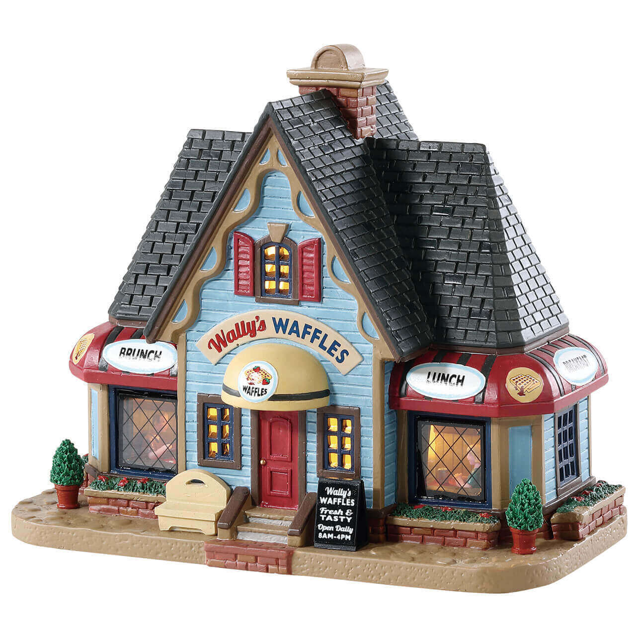 lemax-wallys-waffle-house-maison-miniature-lumineuse-gourmande-village-de-no-l image 1