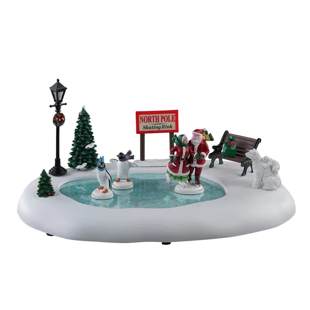 lemax-north-pole-skating-rink-patinoire-de-no-l-lumineuse image 1