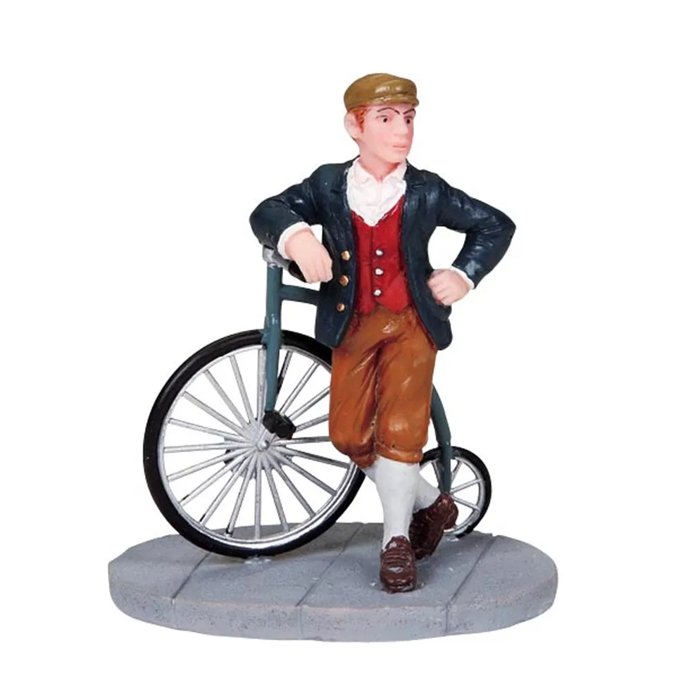 lemax-the-cyclist-figurine-cycliste-village-miniature image 1