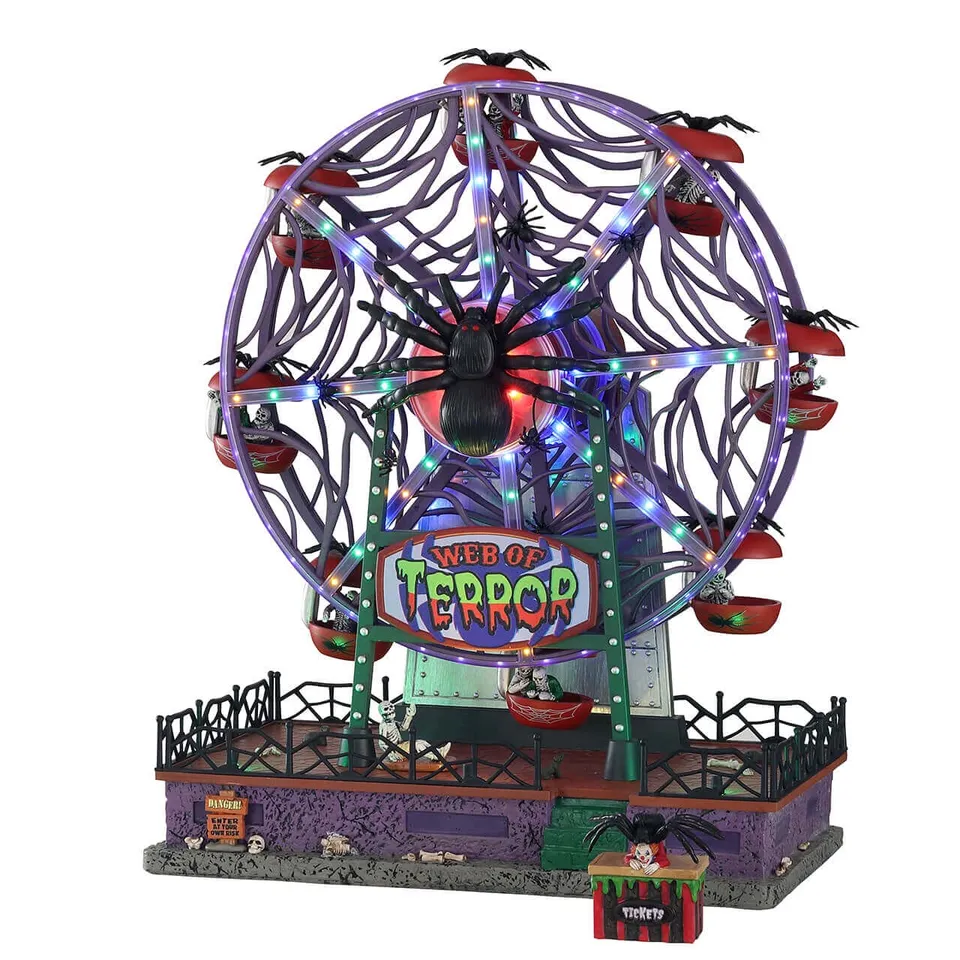 lemax-web-of-terror-ferris-wheel-grande-roue-hant-e-lumineuse-et-sonore-spooky-t image 1