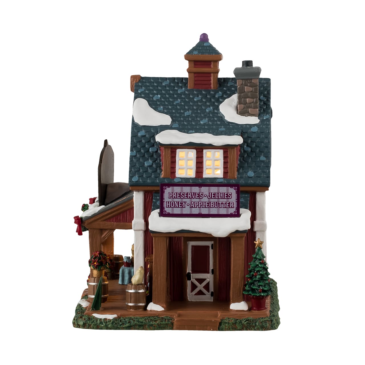 lemax-pearl-s-preserves-1943-cottage-miniature-lumineux-harvest-crossing image 3