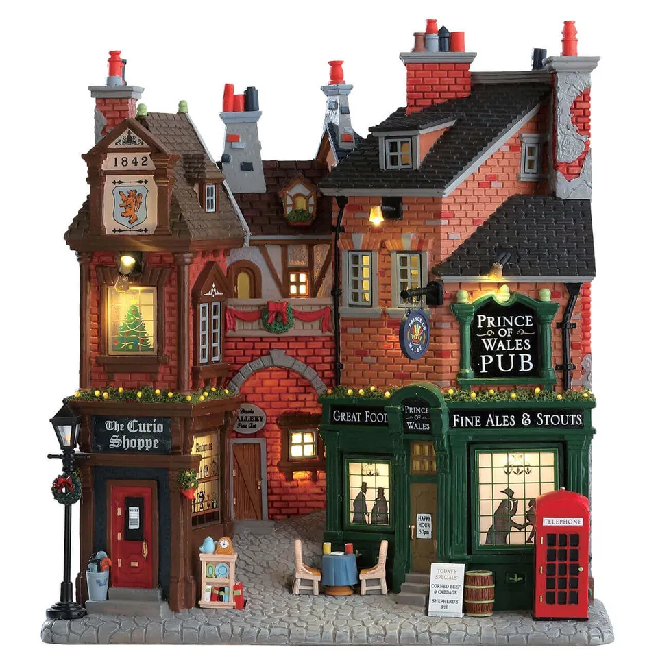 lemax-english-lane-maison-de-village-miniature-lumineuse image 1