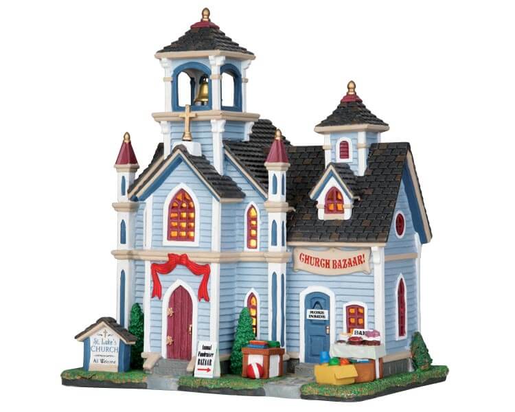 lemax-church-bazaar-b-timent-lumineux-march-de-no-l image 1