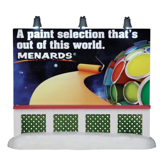 lemax-menards-billboard-panneau-publicitaire-miniature-pour-village-de-no-l image 1