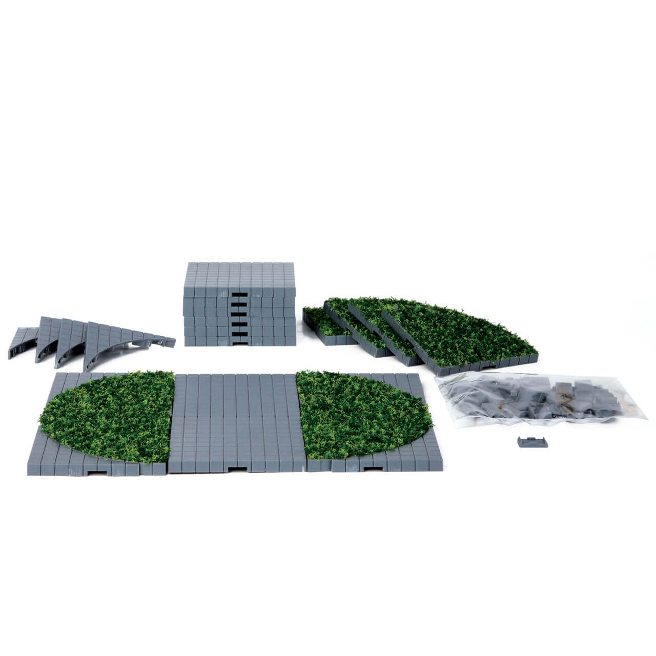 lemax-plaza-system-grey-round-grass-24-pcs-dalles-village image 1