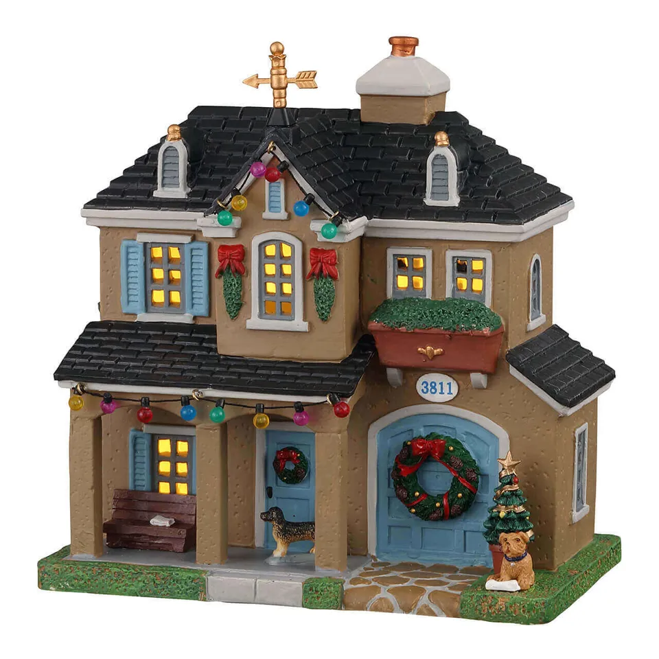 lemax-foster-residence-maison-miniature-lumineuse-caddington-village image 1