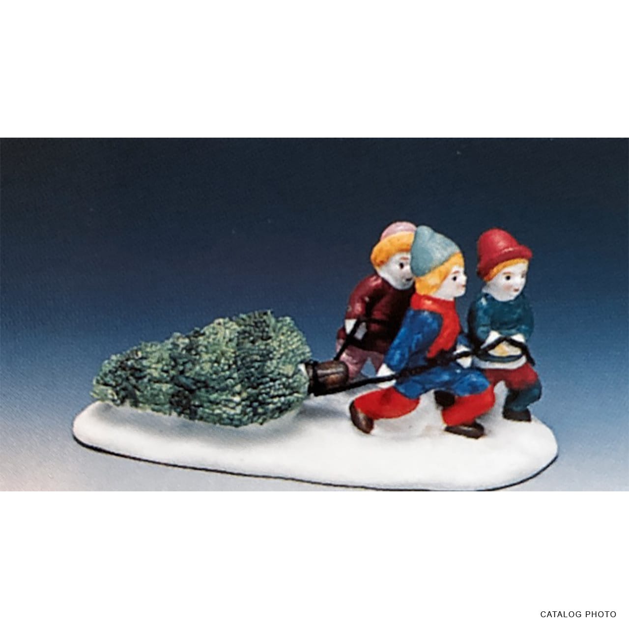lemax-children-dragging-tree-figurine-village-de-no-l image 1
