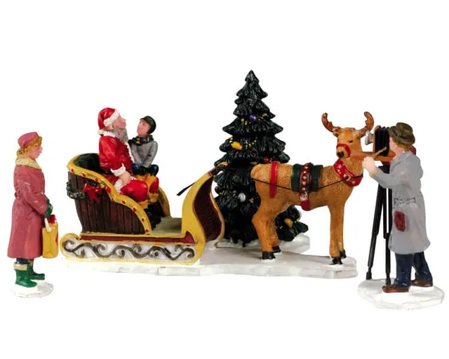 lemax-santa-s-sleigh-tra-neau-du-p-re-no-l-miniature image 1