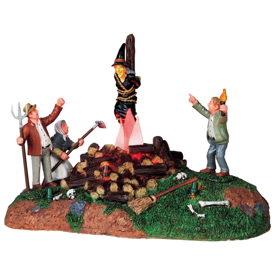 lemax-witch-burning-accessoire-b-cher-de-sorci-re-lumineux-spooky-town image 1