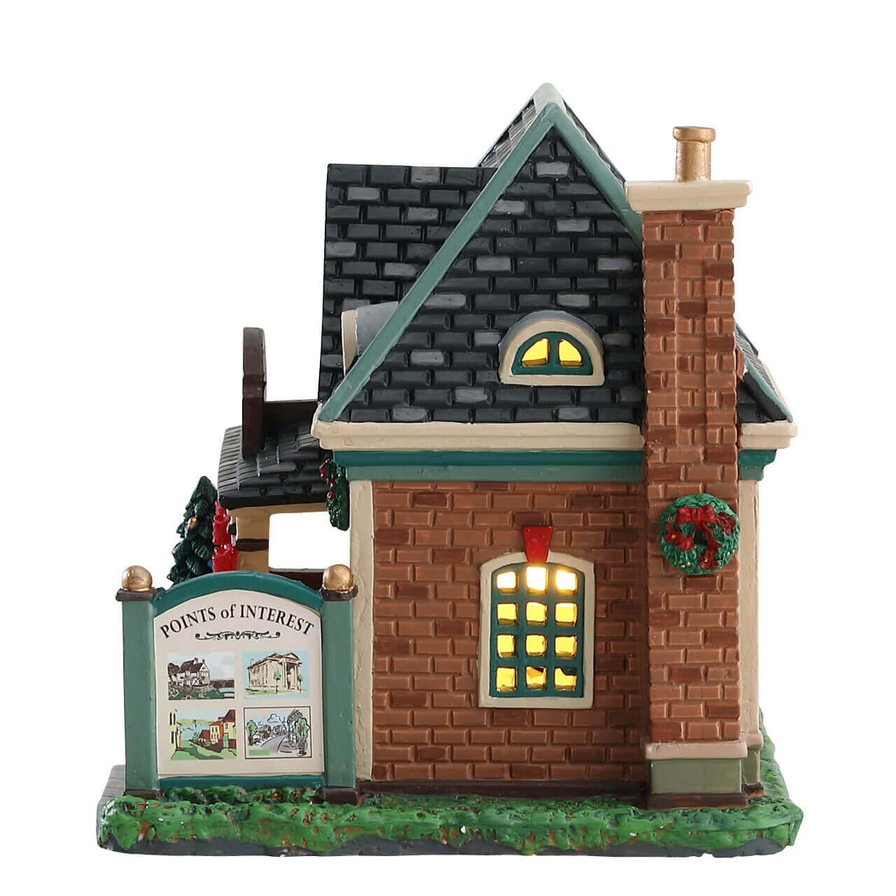lemax-caddington-visitor-center-b-timent-miniature-lumineux-accueil-village image 2