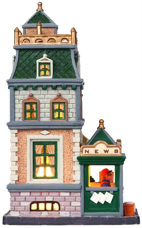 lemax-daily-gazette-maison-miniature-lumineuse-village-de-no-l image 3
