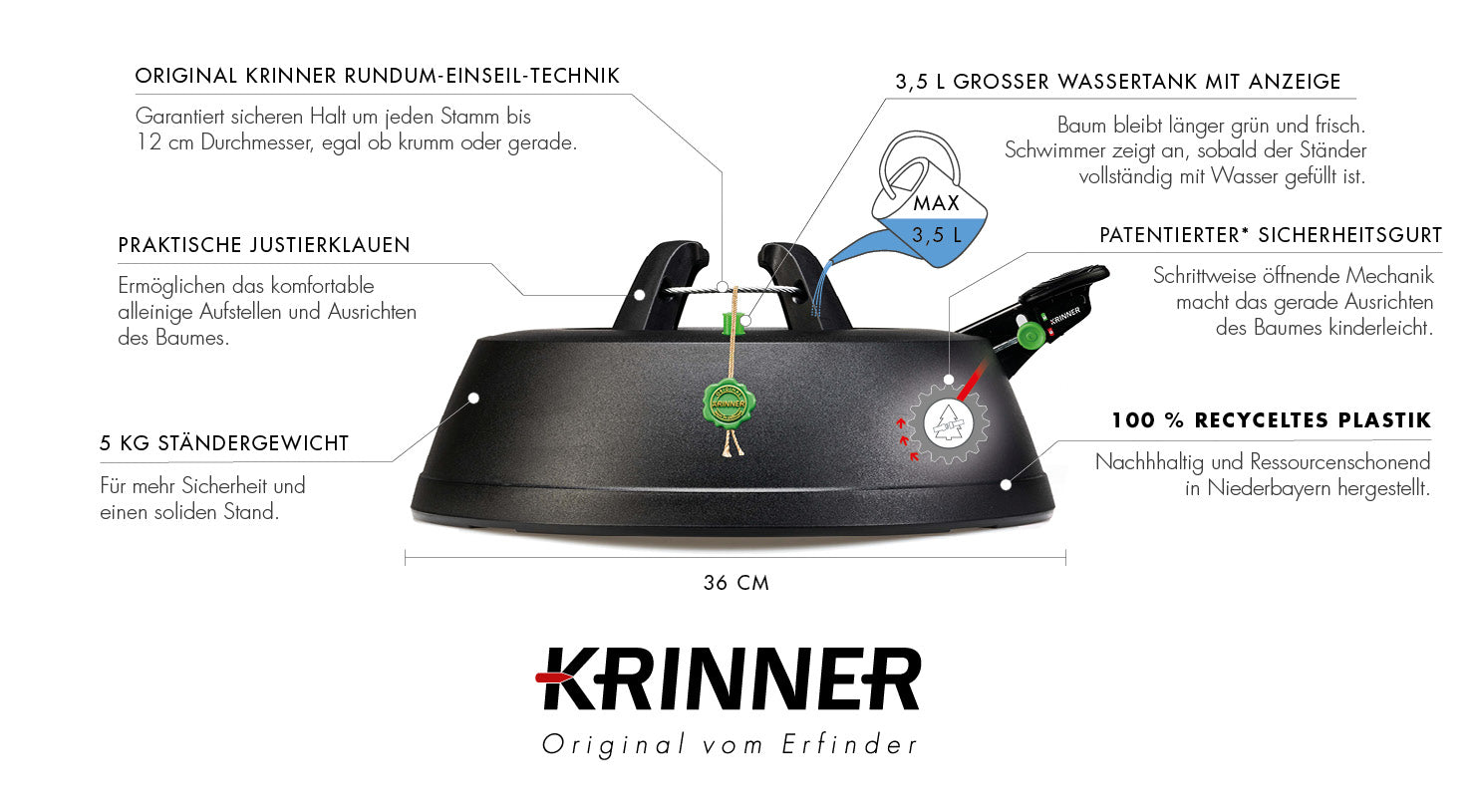 krinner-green-line-comfort-grip-m-pied-de-sapin-cologique-recycl image 7