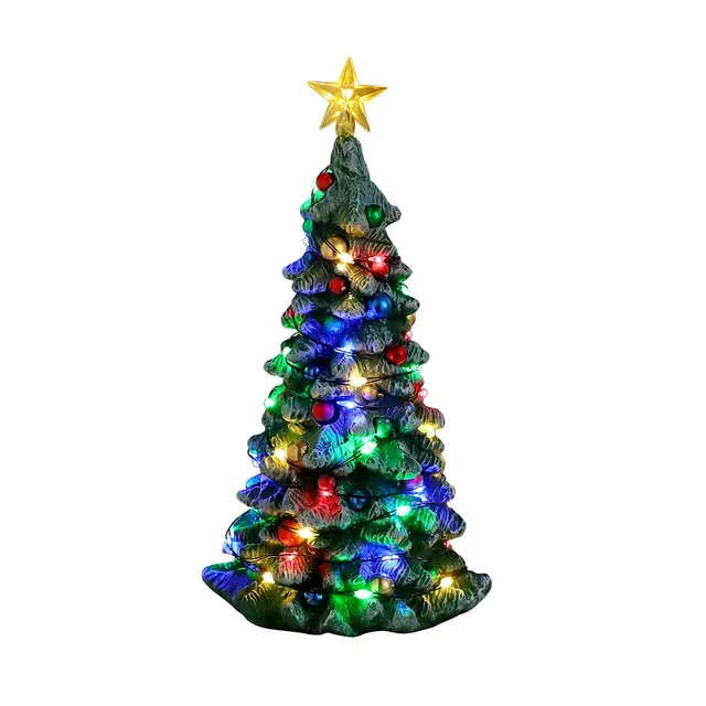 lemax-snowy-christmas-tree-sapin-miniature-lumineux-enneig image 1