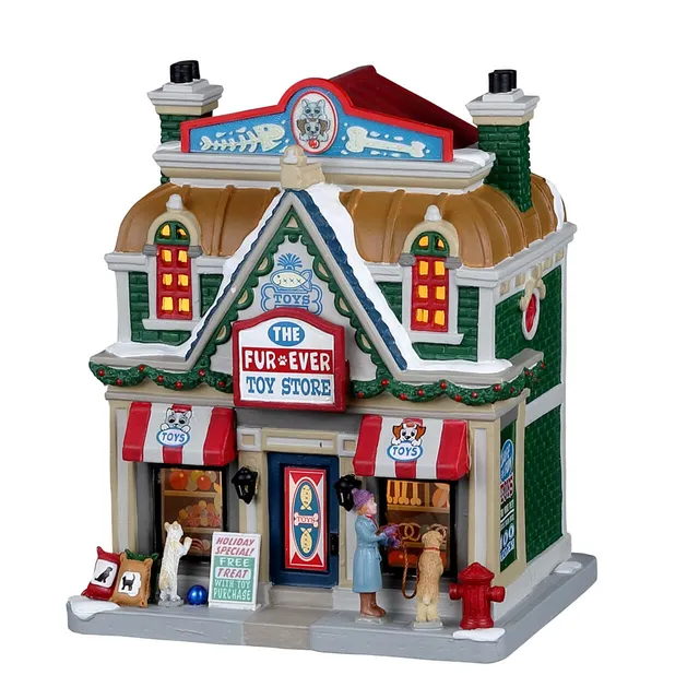 lemax-the-fur-ever-toy-store-boutique-miniature-lumineuse-caddington image 1
